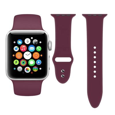 China Rubber Size 38/42mm 40/44 mm Silicone Band Dustproof, Washable And Tear Resistant Apple Watch Sports Band Smart Watch for sale