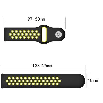 China Rubber Universal Two Tone Straps For Watches Silicone Metal Watch Bands Strap For Ticwatch Free Sample for sale