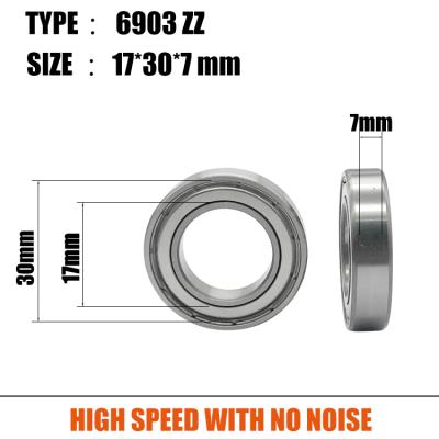 China Hotels High Speed ​​Deep Groove Ball Bearing 6903ZZ Z3V3/Z4V4/P6 GCR15 With High Precision And Long Durable For Wheel Bearing for sale