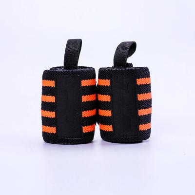 China Custom Training Wristbands Gym Cotton Weightlifting Straps Heavy Duty Weightlifting Wrist Wraps for sale