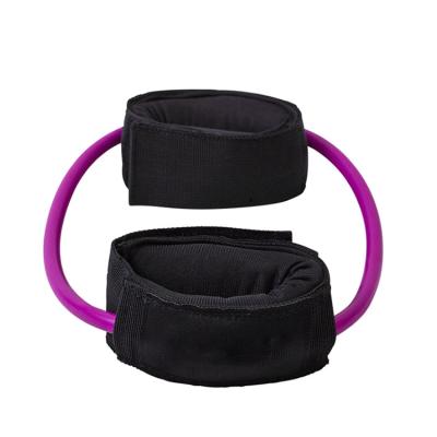 China Sports Running Leg Resistance Band Exercise Rope With Non Slip Padded Ankle Cuffs for sale