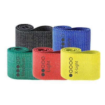 China High Quality Custom Home Gym Fabric Elastic Resistance Bands Cotton Exercise for sale