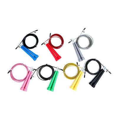 China Aluminiun Handle + Steel Wire With PVC Coating Custom Logo Fitness Gear Heavy Sports Jump PVC Skipping Rope Jump for sale