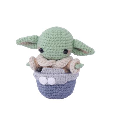 China Gift Kids Toy Handwoven DIY Crochet Dool Yoda Baby Yarn Toy Alien Knit Doll Figures Wholesale for sale