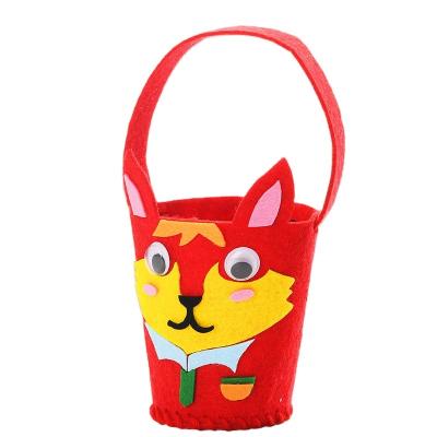 China Easter Interesting Children's Day DIY Creative Non-woven Material Handmade Material Nonwoven Handbag Animal Handbag Girl Sewing Gift for sale