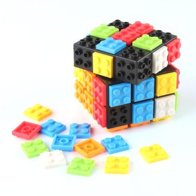 China Mini DIY Magico Magic Cube 3x3x3 Puzzle Cube Building Blocks Professional Toy For Children Gift Educational Toy For Children Gift for sale