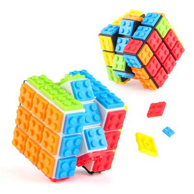 China Mini New Toys For Children Building Blocks Rotate Fun / Chinese Popular Magic Cube Brick Toys 3x3 Competition Toy / Magic Cube for sale