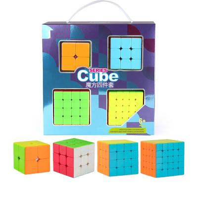 China High Cost Effective FLASHING Magic Cube 2x2 3x3 4x4 5x5 Set Smooth SpeedCube Stickerless Speed ​​Rubicks Cubes Set Toy For Kids for sale