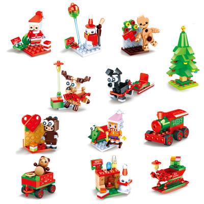 China Building Toy Christmas Theme Items DIY Building Block Educational Toy For Children Best Choose Blocks To Play Set Gift And Reward for sale