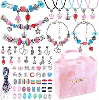 China For Bracelet Making Jewelry Making Bracelets Jewelry Making Kit With Beads Bracelets Charms DIY Necklace Opens Set Gifts For Girls Kids for sale