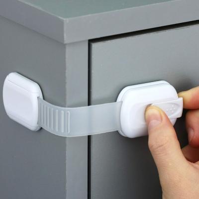 China Hot Selling Durable Material Adjustable Baby Cabinet Locks Baby Safety Strap Locks Baby Locks For Drawers Toilet Cabinets And Fridge And More for sale