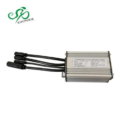 China 36V 17A Rectangular Wave E-bike Controller with Waterproof Connector 10x6.1x3.5CM for sale