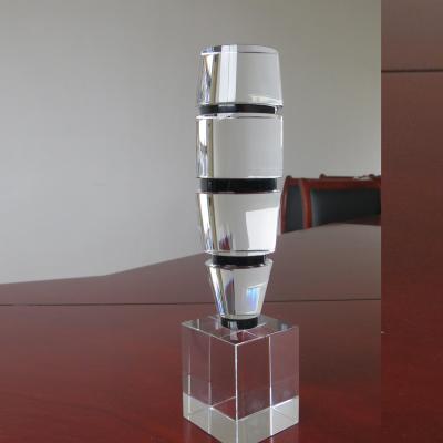 China Crystal Glass Processing New Cylinder Trophy for sale