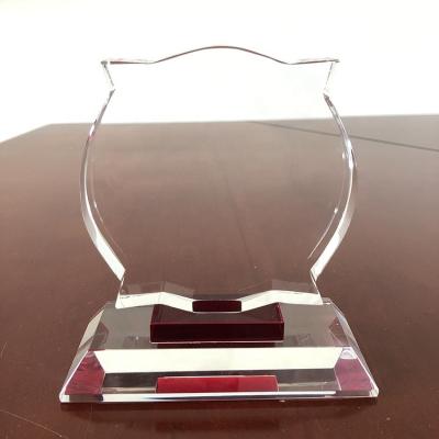 China Crystal glass processing Personalized Souvenir Transparent Blank Crystal Glass Trophy for sale