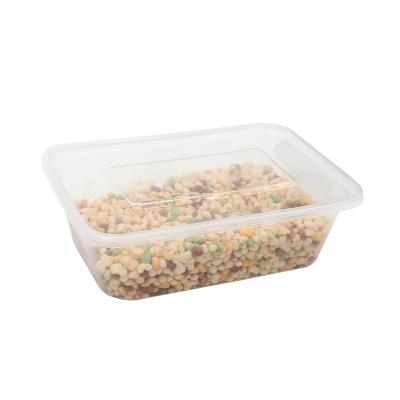 China Clear Disposable Rectangle PP Restaurant Food Packaging Container Catering Plastic Containers For Disposable Food for sale