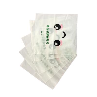 China BIODEGRADABLE Environmental Friendly Disposable Coffee Takeout Beverage Tea Milk Clear Plastic Bag for sale