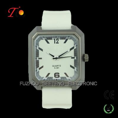 China Squared  silicone soprts watches for men with good quality and colorful design for sale