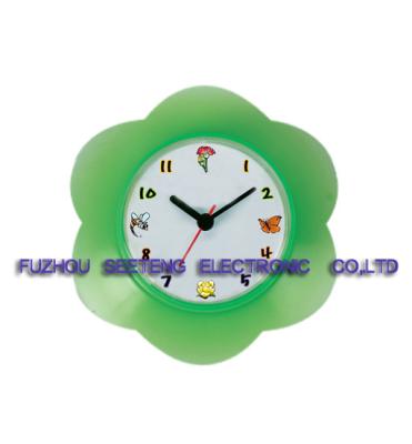 China flower shap desk alarm clock with colorful material and lovely customized dial for children for sale