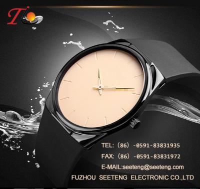 China Silicone strap  with alloy case and color customized dial watch silicone watch for sale