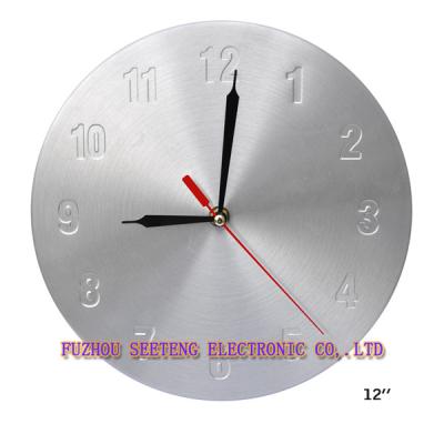 China Silver high quality  new design round shape  wall clock models for sale