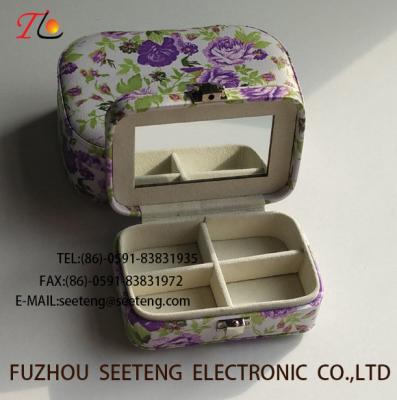 China High end and elegant PU leather jewelry box for wholesale from manufacturer for sale