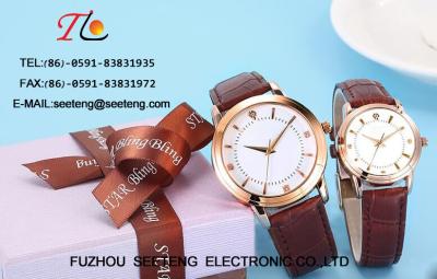 China WHOLESALE PU STRAP AND ALLOY CASE QUARTZ  WATCHES WITH DIAMOND  COUPLE WATCH for sale