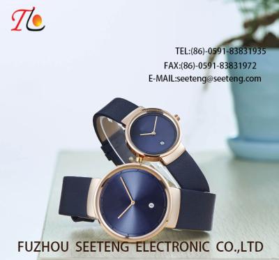 China WHOLESALE PU STRAP ALLOY CASE QUARTZ WATCHES COUPLE WATCH for sale