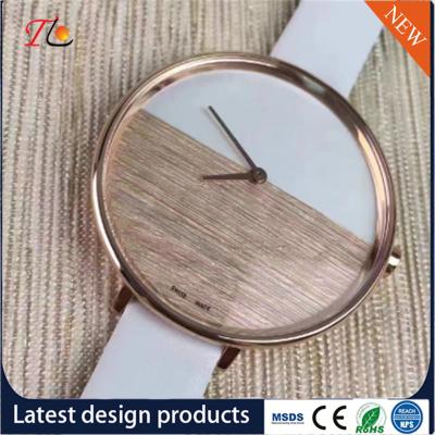 China Wholesale Ladies Wrist Watch PU Band/Strap Alloy Case Fashion Watch Custom Logo Simple Style Round Dial for sale