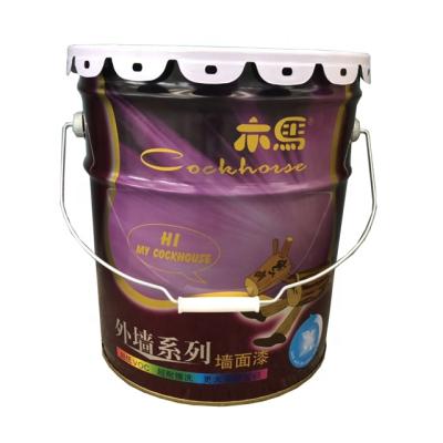 China Durable 20 Liter Tinplate Paint Drum Bucket For Coating Latex Adhesive for sale