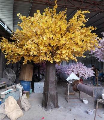 China Minimalist Indoor Artificial Birch Tree 4m Ginkgo Tree For Theme Park for sale