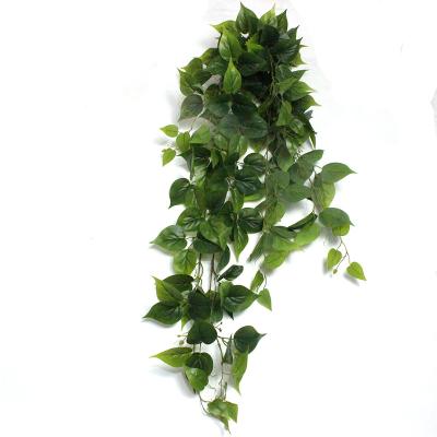 China Real Touch High Simulated Plants Indoor Decoration 120cm Wall Hanging Artificial Plants Greenery Fake Leaves For Indoor for sale