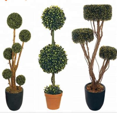 China Boxwood New Product Decoration Ball Topiary Trees Indoor/Outdoor Artificial Hedge Mat For Garden Decor for sale