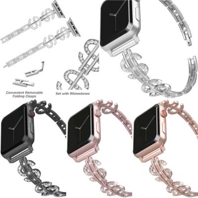 China Fashionable Metal Bracelet Strap Smart Watch Bands Strap For Apple Watch for sale