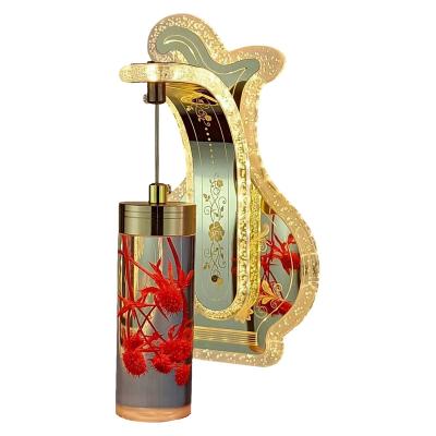 China Modern Hot Selling Flower Vase Wall Lamp Design Wall Lamp Bracket Bedroom Hotel Modern Real Flower Vase Stair Corridor Led Wall Light Bathroom for sale