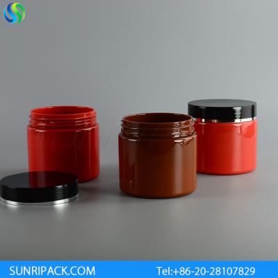 China 200ml Red Plastic jars, 200ml PET jar, 200ml Brown Plastic jars for sale