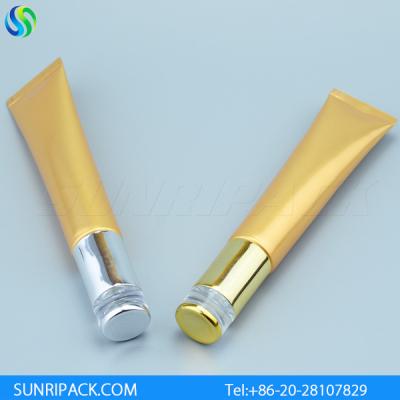 China 25g eye cream cosmetic tube, golden alu laminated tube for sale