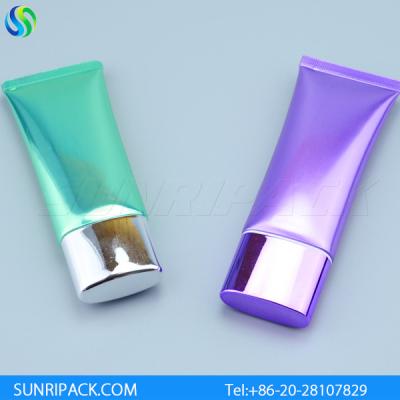 China 60ml BB cream cosmetic tube, 60ml oval plastic tube, oval laminated tube for sale