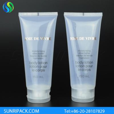 China 150ml/3.5oz large plastic tube empty body lotion tube clear round plastic packaging for sale