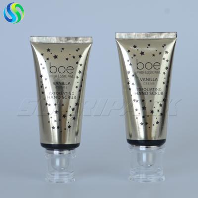 China 65ml 2.3oz acrylic cap plastic tube hand cream packaging tubes, labling plastic tube for sale