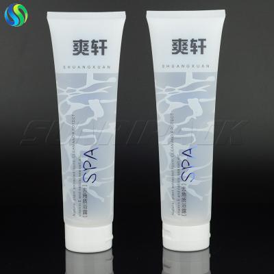 China 300ml/10.5oz large plastic tube empty clear cosmetic packaging tubes for sale