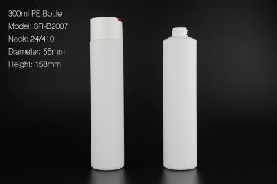 China Free samples 300ml/ 10oz shampoo empty white plastic bottle w/flip top for sale