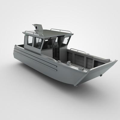 China CE Certified Working Cargo Ship 7.9m Aluminum Alloy V Bottom Hull Landing Craft Boats For Sale for sale