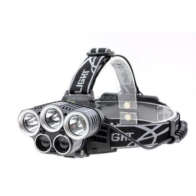 China Hot Sale 5leds Headlight Camping Rechargeable USB LED Head Light for sale