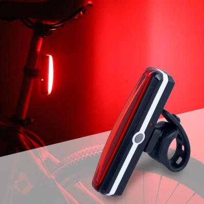 China Night Riding USB Rechargeable USB Bike Rear Lights Waterproof COB LED Color Changing Red White Red White Bicycle Lights for sale