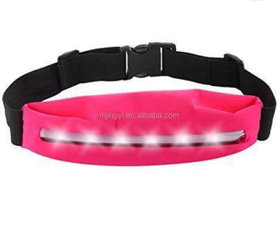 China Outdoor sport travel hiking camping waterproof rechargeable running belt with 6leds alarm light for sale