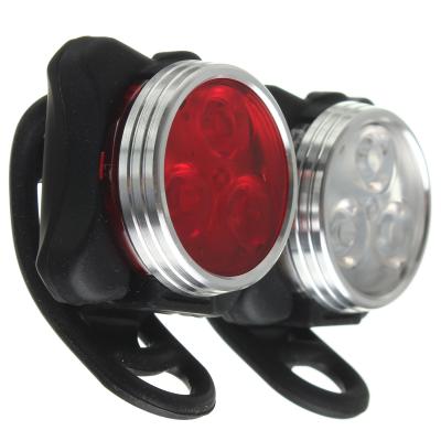 China Lightweight ABS Water Resistant Rear USB Rechargeable Bicycle Front Light Led Bike Headlight for sale