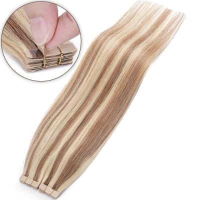 China Silky Straight Wave 100% Human Virgin Hair Vendors Tape Pulled 28 Inch Double Ended Seamless Hair Extension In Hair Extensions for sale