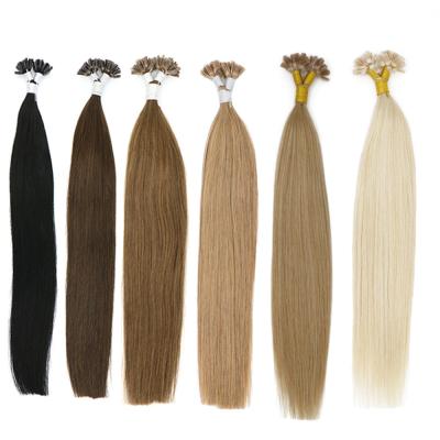 China 2022 Wholesale Russian Wave U Tip Hair Extensions Silky Straight Virgin Hair Cuticle Aligned Double Bead Pulled Ring Hair Keratin Extension for sale