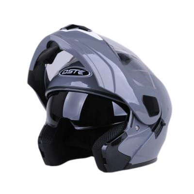 China Flip Face Factory Oem Flip Up Motor Full Off Road Cascos Motorcycle Helmet Dual Visor Open Face Racing Helmet for sale