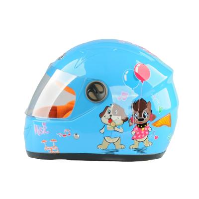 China Lovely Shape ABS Full Face Motorcycle Helmet Cartoon Children Blue Helmets Kids Helmets for sale